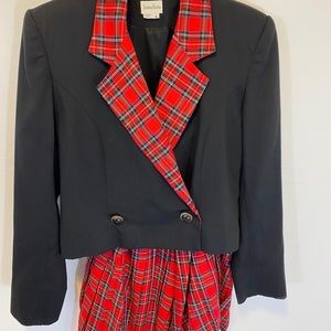 SOLD!! Vintage Neiman Marcus 2pc Plaid Cullotte